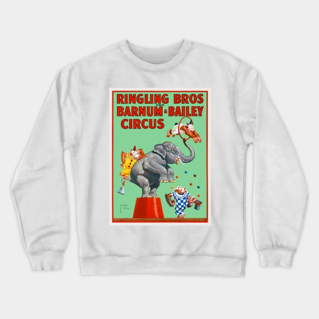 Ringling Bros. and Barnum & Bailey Circus Vintage Poster Crewneck Sweatshirt by vintagetreasure